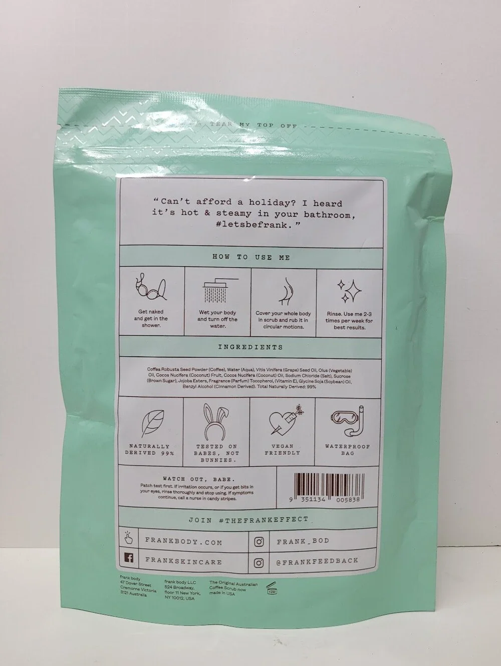 Frank Body Coconut Coffee Body Scrub – Exfoliating, Hydrating & Nourishing